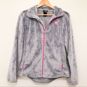 North Face Grey Fleece Zip up jacket